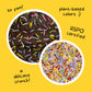 Rainbow Crunchies Natural Sprinkles By Supernatural, Made In Usa, No Artificial Dyes, Soy Free, Gluten Free, Vegan, 3Oz