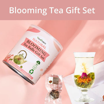 Blooming Tea Flowers Gift Set, 10 Unique Varieties Flowering Tea Balls, Individual Packing Handmade Blooming Balls For Anniversa