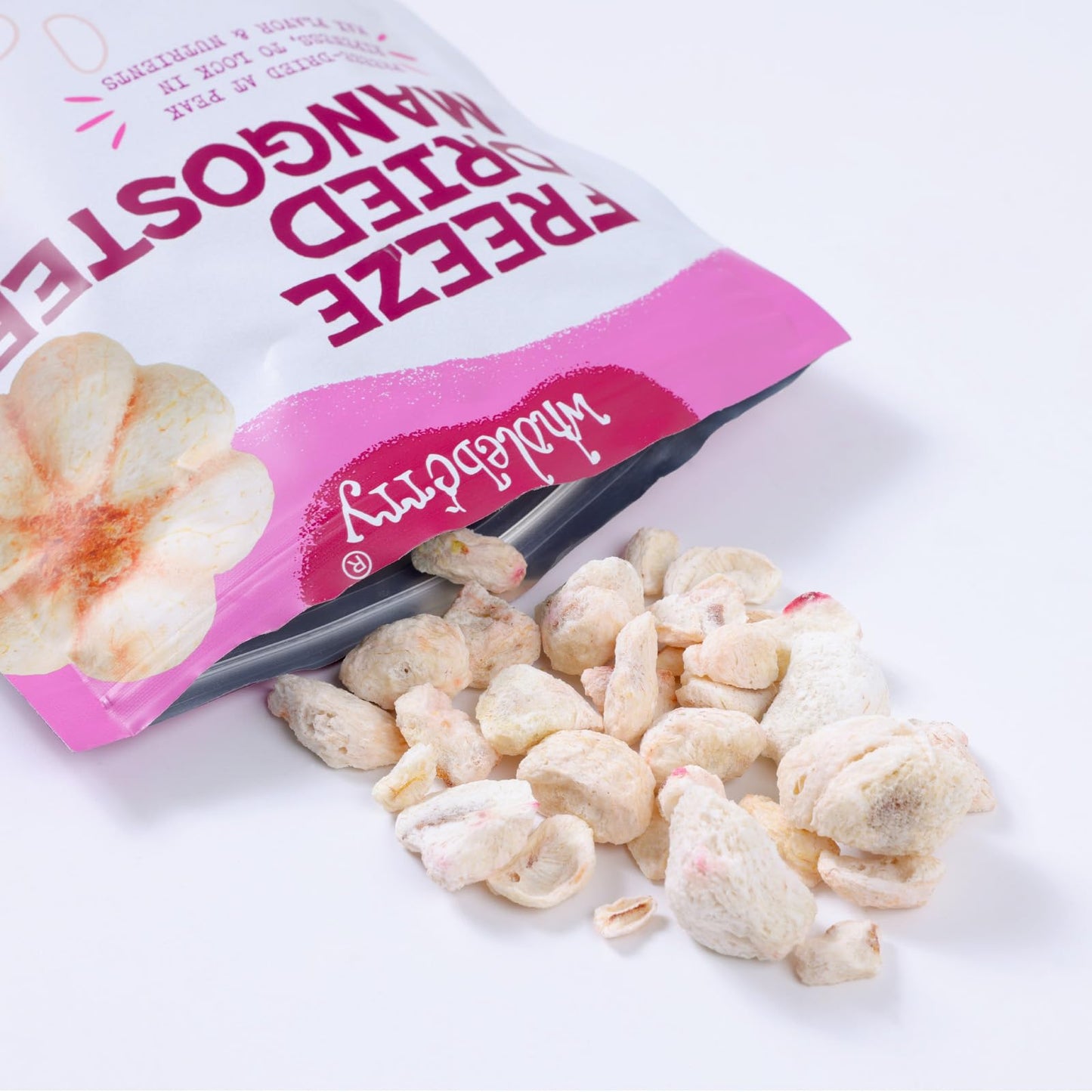 Wholeberry Freeze Dried Mangosteen 2Oz Freeze Dried Fruit Snack Perfect For Smoothies, Baking, Yogurt & Tea - 100% Natural Ripe