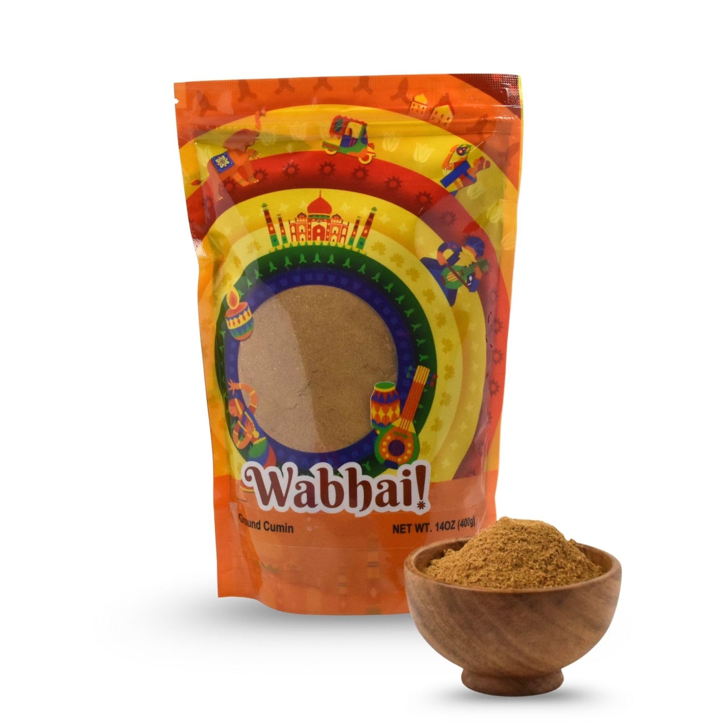 Wabhai! Ground Cumin Powder, All Natural, Premium Quality, 14oz (400g)