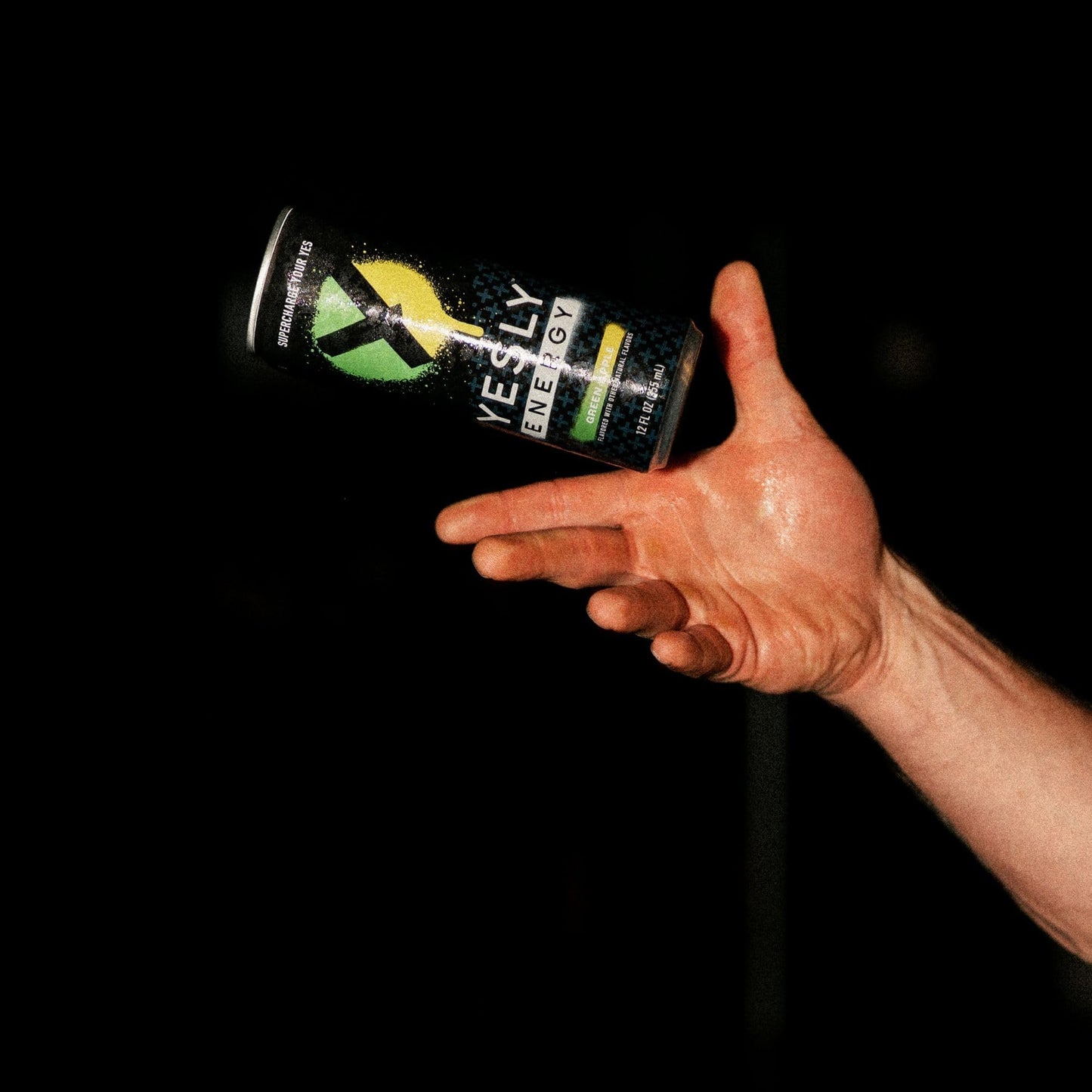 Yesly Energy - All Natural Clean Energy Drink - Zero Sugar Functional Energy Infused with Vitamins and Electrolytes - Green Appl