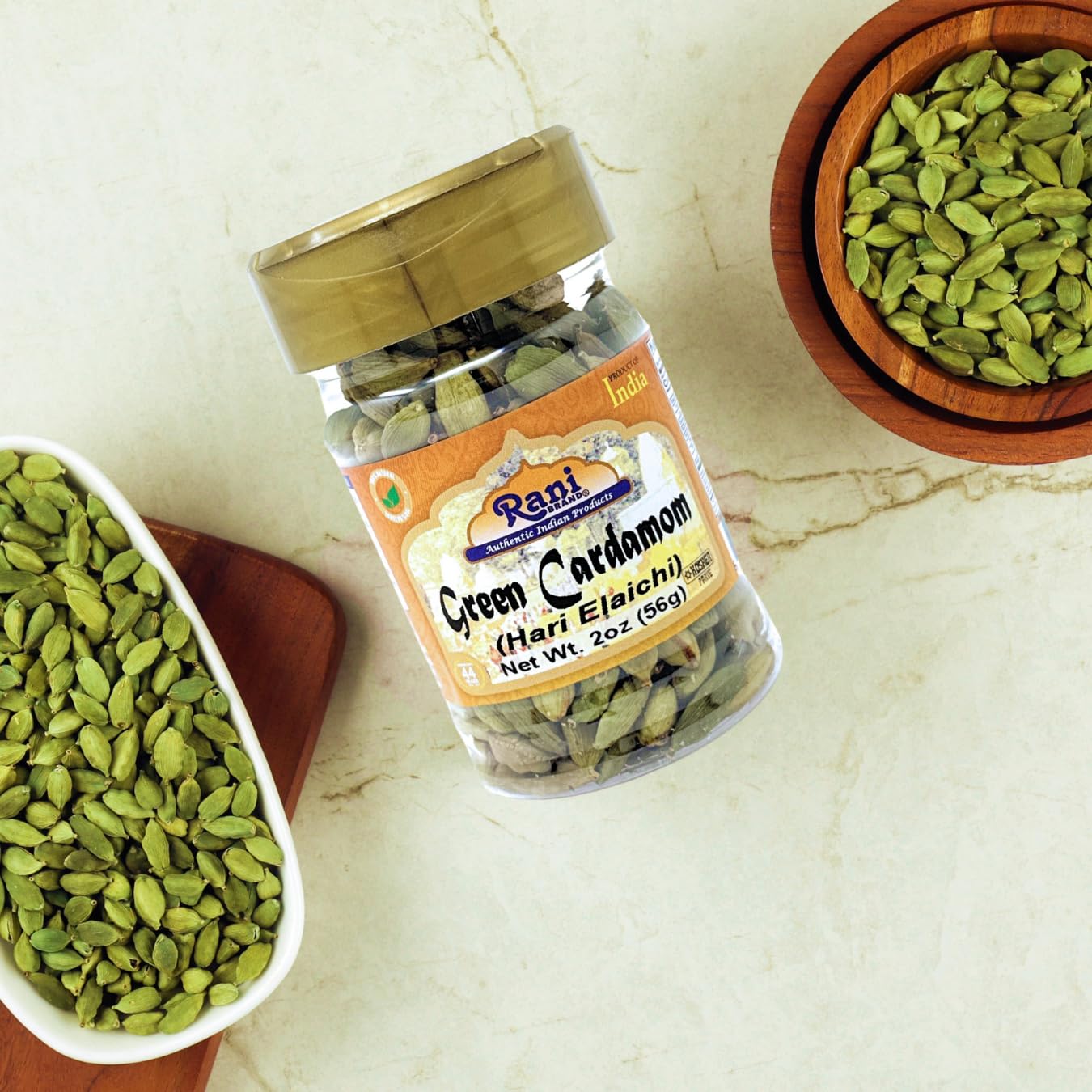 Rani Green Cardamom Pods Spice (Hari Elachi) 2Oz (56G) Pet Jar ~ All Natural | Vegan | Gluten Friendly | Non-Gmo | Product Of In