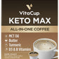 Vitacup Keto Max Dark Roast Coffee Pods, Ketosis & Energy, Butter, Mct Oil, Turmeric, B Vitamins, D3, All-In-One Keto Recyclable Single Serve Pod Compatible W/Keurig K-Cup Malt-Inspired,72 Ct
