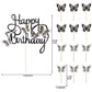 MILIYUKI Butterfly Cake Toppers, 13-Piece Set, 3D Paper Decoration, Black White, Model HB-176