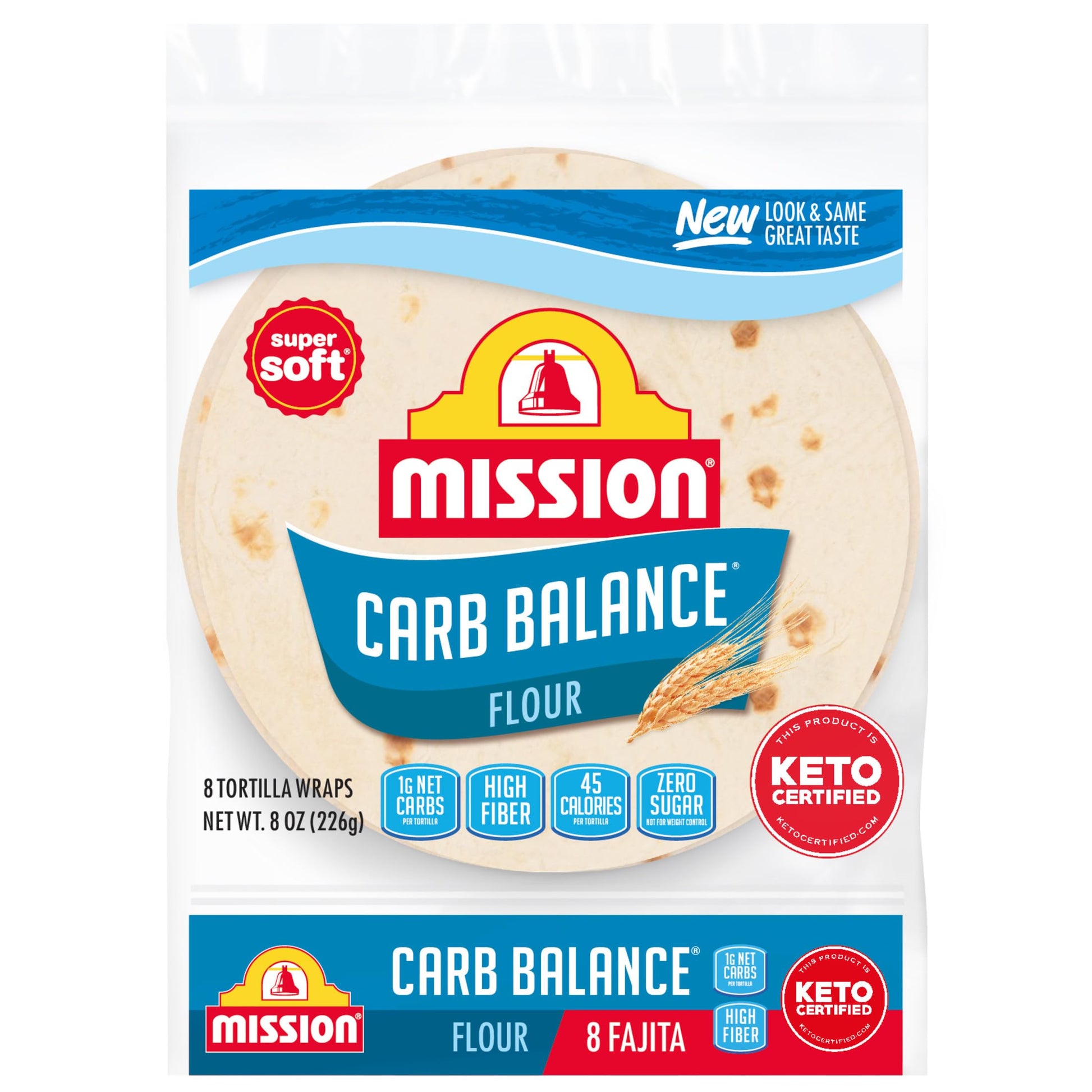 Mission Carb Balance Flour Tortillas, Fajita Size, 8 Count