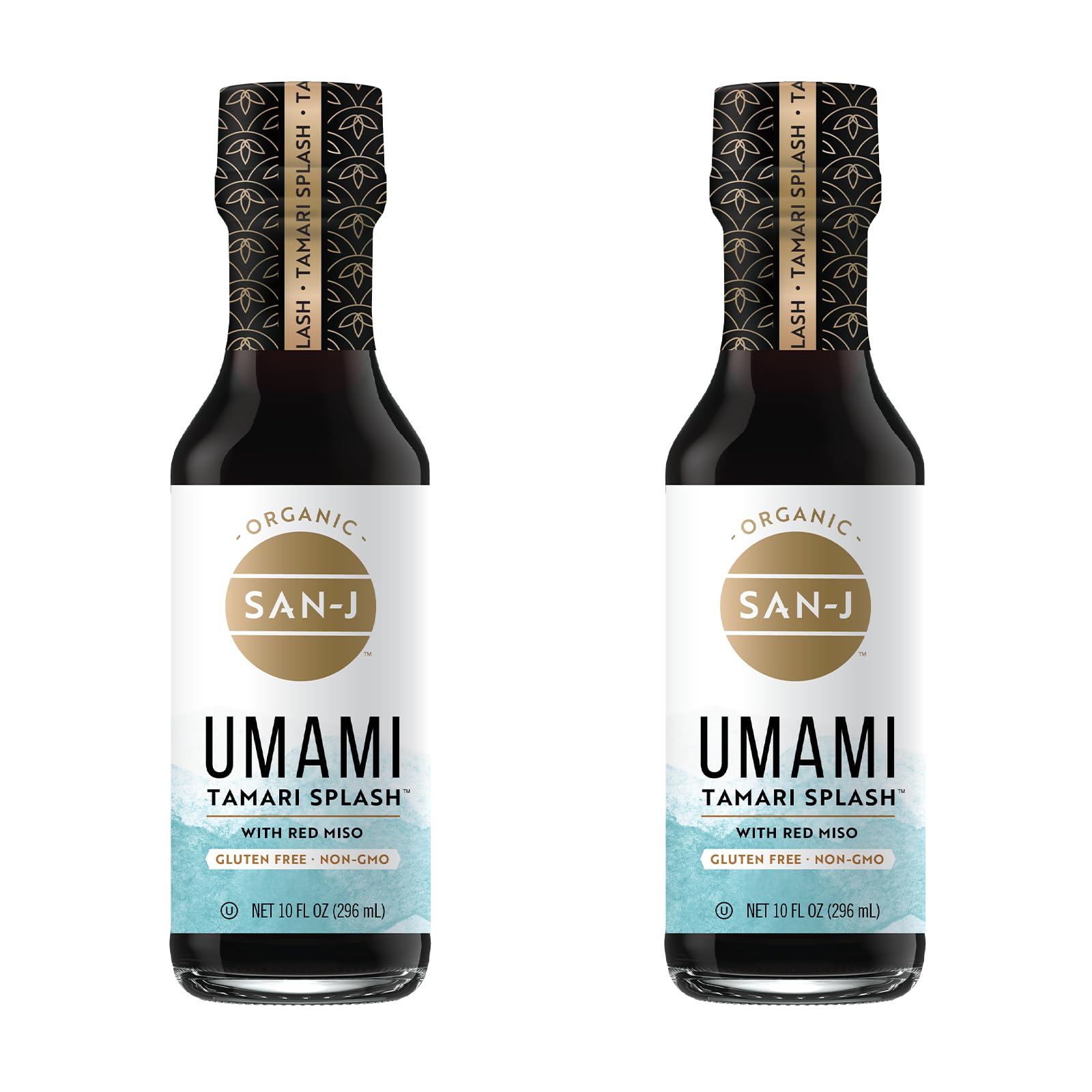 San-J - Richly Flavored Organic Umami Tamari Splash - Specially Brewed - 10 oz. Bottles - 2 Pack