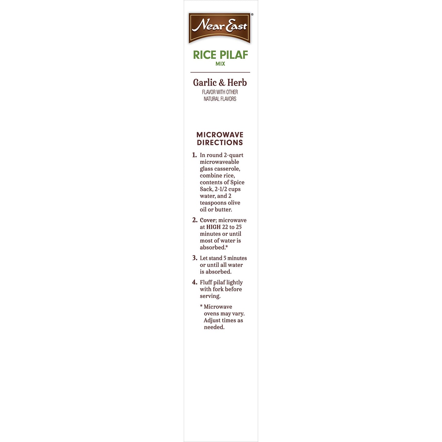 Near East Rice Pilaf Mix, Garlic & Herb, 6.3Oz Box