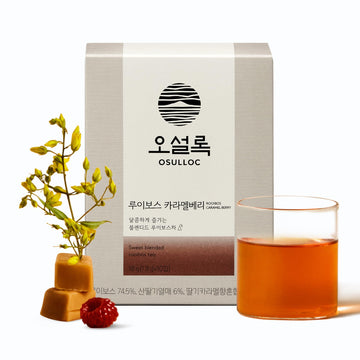 OSULLOC Rooibos Caramel Berry Tea (Raspberry Aroma, 10 Count), Decaffeinated Herbal tea Rooibos Blend, Naturally Sweet fruit tea