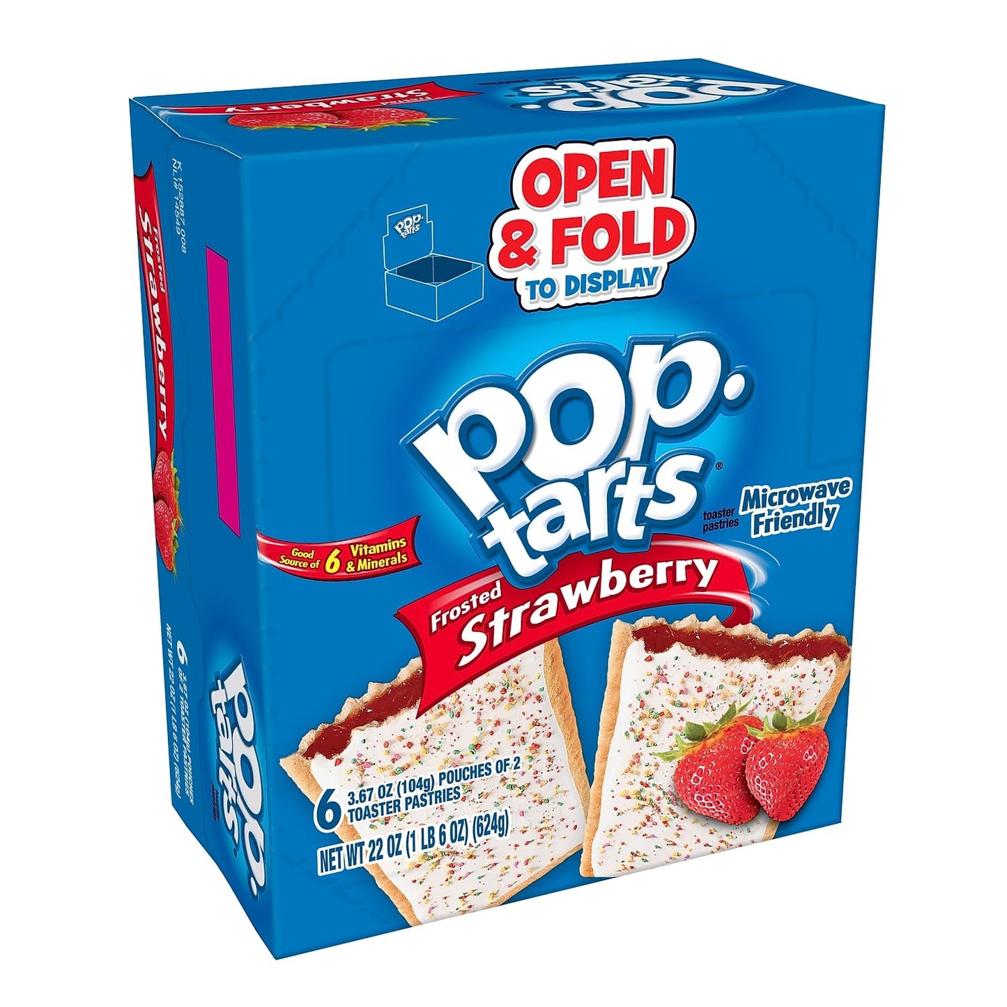 Kellogg's 31732 Pop Tarts, Frosted Strawberry, 3.67 oz, 2/Pack, 6 Packs/Box