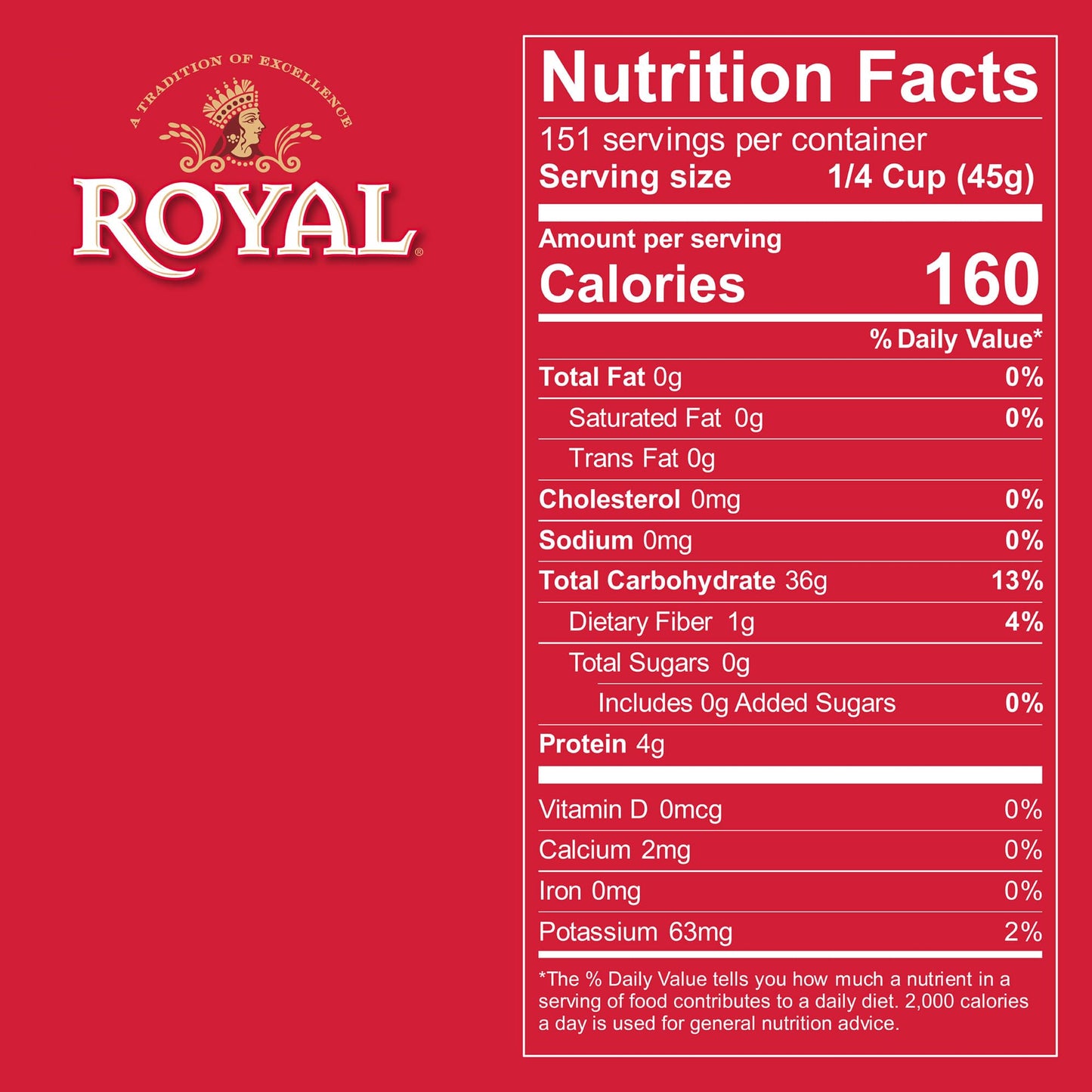 Royal Basmati Rice - Authentic Long Grain White Basmati Rice - 15 lb Bag