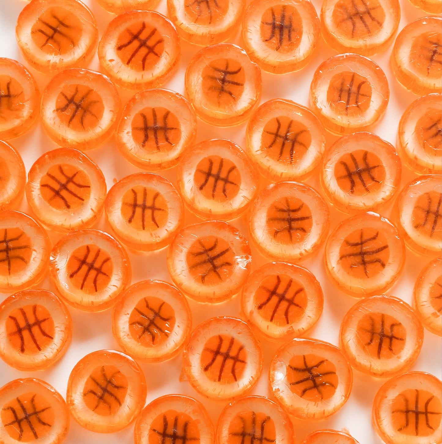 Basketball Candy - Hard Candy 8 OZ Resealable Bag of Individually Wrapped Small Candy (approx. 58 pcs) Hard Candies - Great for 