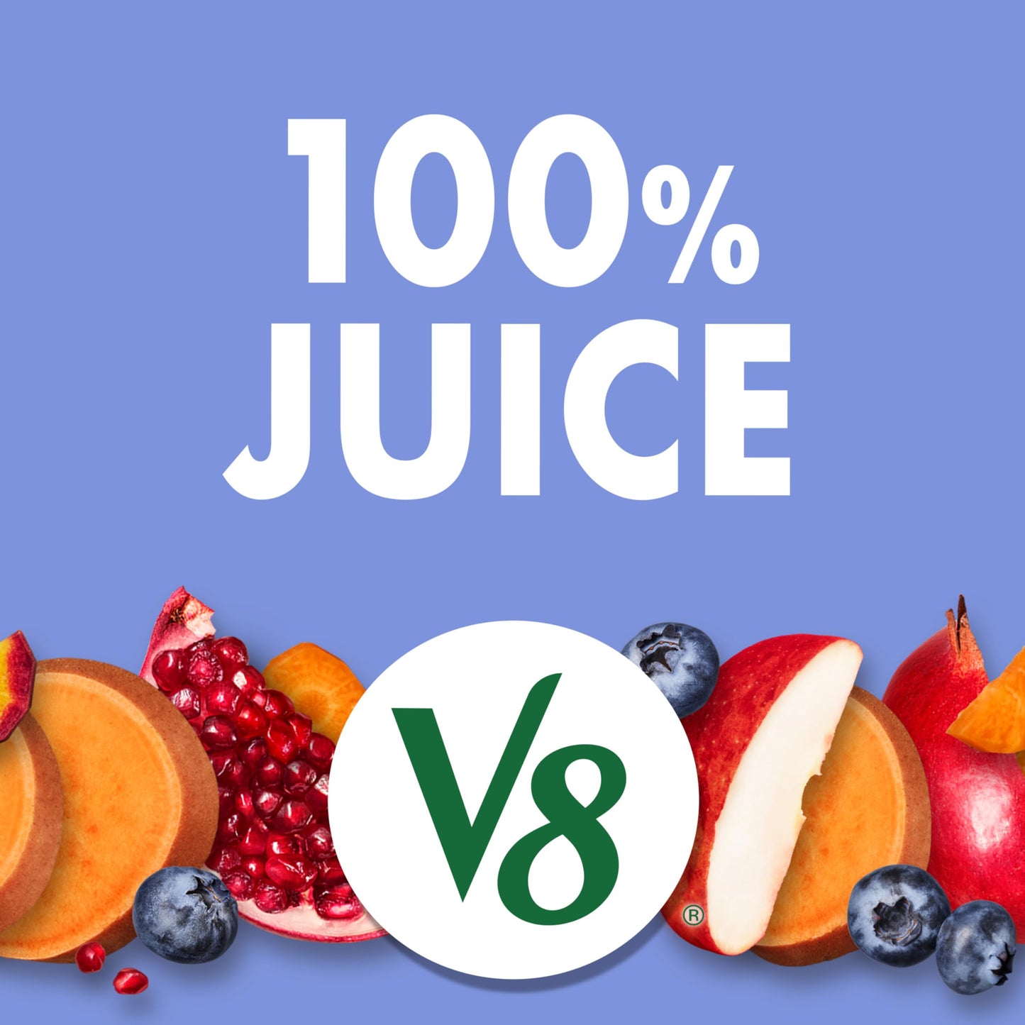 V8 Blends 100% Juice Pomegranate Blueberry Juice, Fruit And Vegetable Juice Blend, 46 Fl Oz Bottle