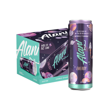 Alani Nu Energy Drinks - Sugar Free, Low Calorie, 200mg Caffeine, 12 Fl Oz Cans, Cosmic Stardust, 12 Pack