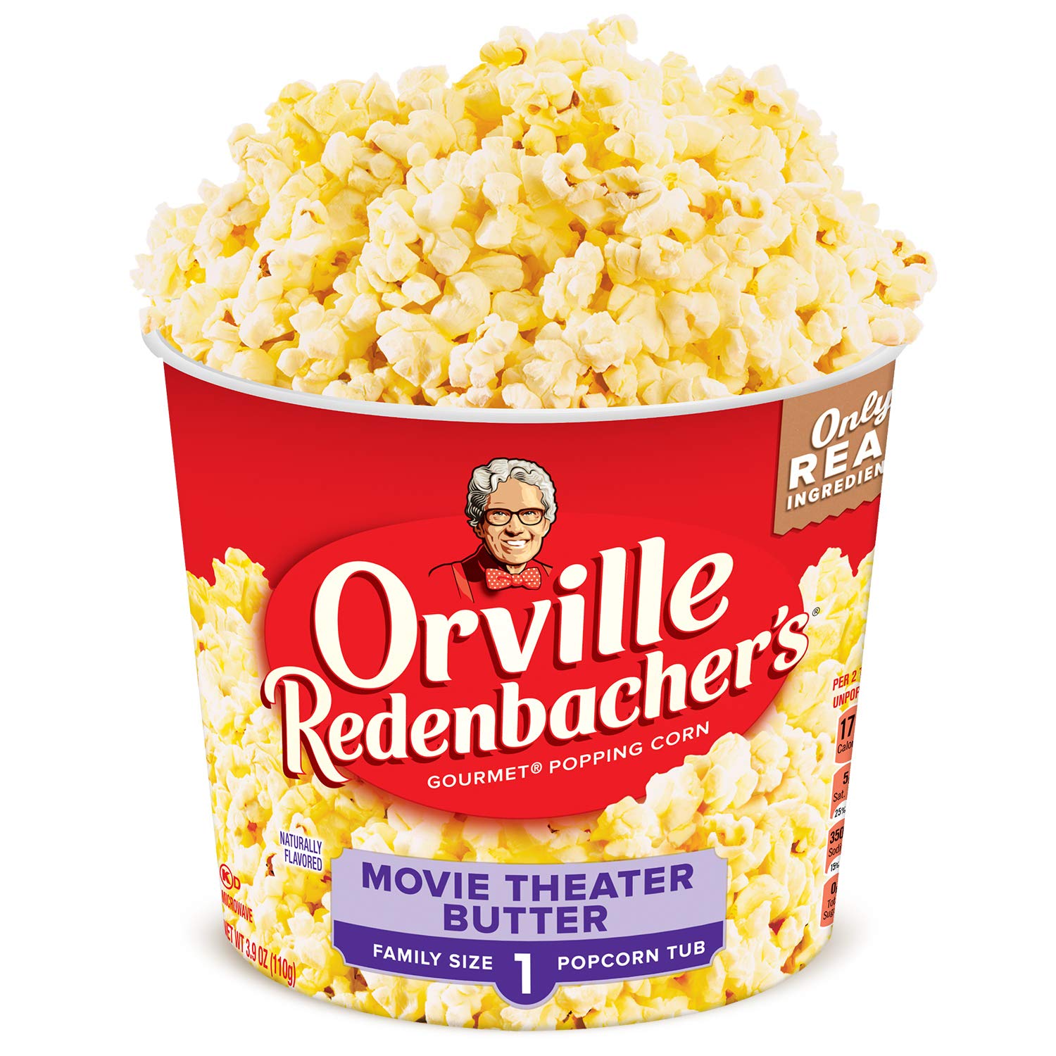 Orville Redenbachers Movie Theater Butter Popcorn Tub, 3.9 Ounce, Pack Of 12