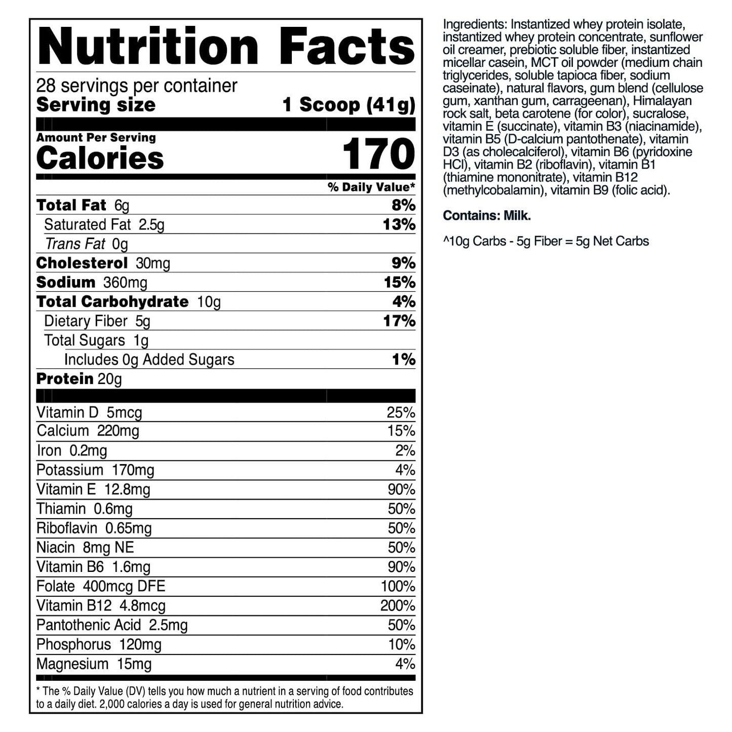 TransformHQ Meal Replacement Shake Powder, 28 Servings, Gluten Free, Non-GMO, Orange Cream, 40 Ounce, Model TFM-MRS-ORNG_CRM28