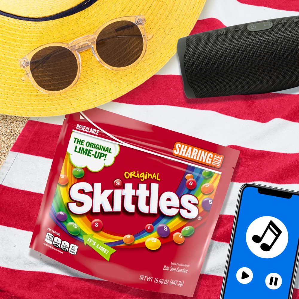Skittles Original Chewy Summer Candy Sharing Size, 15.6Oz