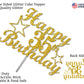 35 Birthday Cake Topper Gold Glitter, Party Decoration Ideas, Premium Quality, Sturdy Doubled Sided Glitter, Acrylic Stick. Made