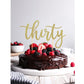 Gold Glitter Thirty Cake Topper - Cheers To 30 Years Old, 30Th Birthday Cake Topper, For 30Th Anniversary Party Decorations (8 I