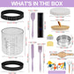 Large Sourdough Starter Jar, Wide Mouth Bread Starter Kit with Ounce&ML Scale Line,Marked Feeding Band, Thermometer, Scraper, Me