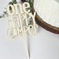 Wood One Happy Camper Cake Topper - 1St Birthday Cake Topper, Mountain Cake Topper, Woodland Cake Topper, First Birthday Mountai