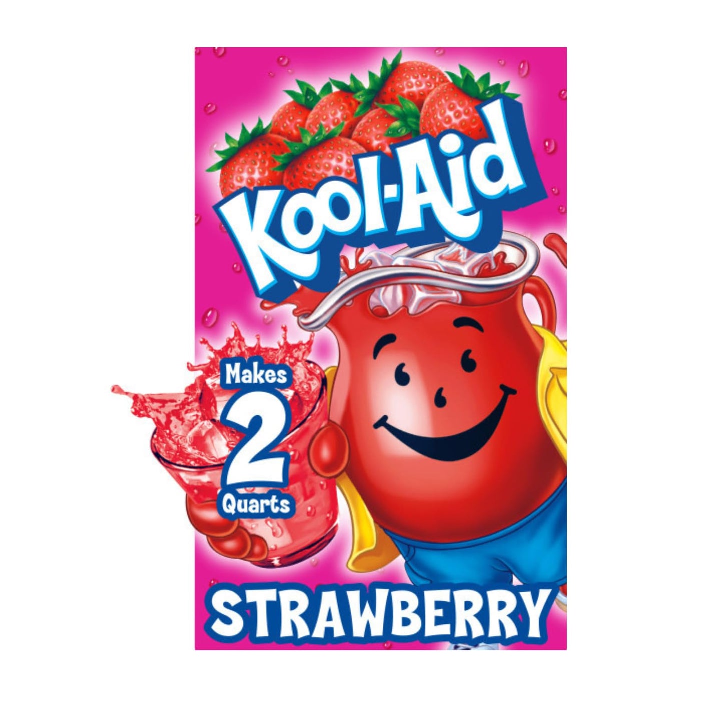 Kool-Aid Unsweetened Strawberry Powdered Drink Mix, 0.14 oz Packet, Pack of 15