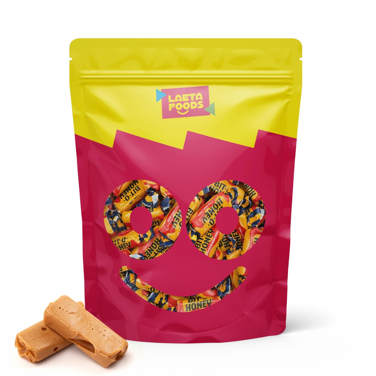 Bit O Honey Candy Bulk | 2 Pound Bag | About 135 Count | Old Fashioned Individually Wrapped Bit O Honey Chewy Candies | Classic