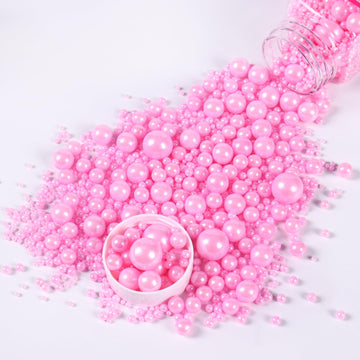 Pink Sprinkles For Cake Decorations, Edible Pearl Sprinkles For Cake Baking Decorations Cupcake Toppers Cookie Decorating Lover