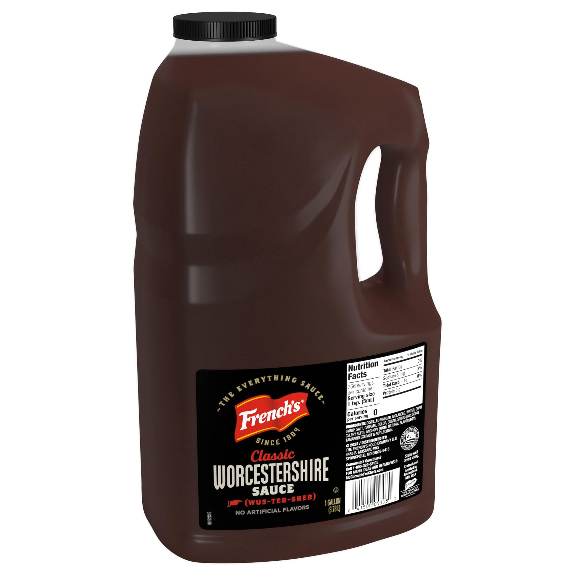 French'S Worcestershire Sauce, 1 Gal - One Gallon Container Of Gluten-Free Worcestershire Sauce, Perfect As Meat Tenderizer, Mar