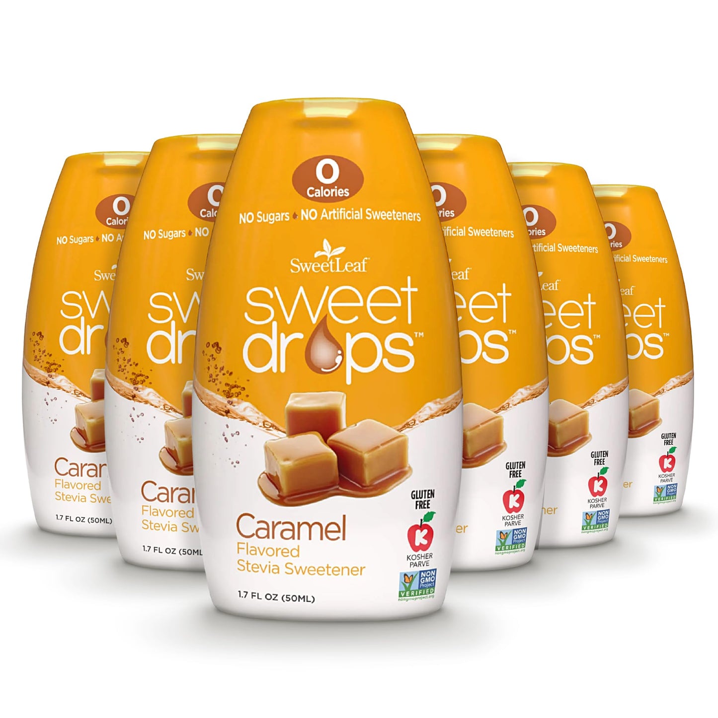 SweetLeaf Sweet Drops Caramel Flavor, 1.69 Fl Oz, Pack of 6