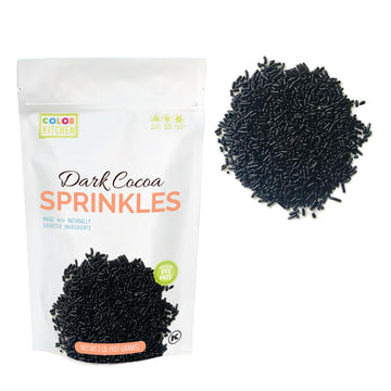 Color Kitchen Dark Cocoa Sprinkles Natural Ingredients Baking Cake Decorations, Ice Cream, Cookie, Artificial Dye-free, Plant-Ba