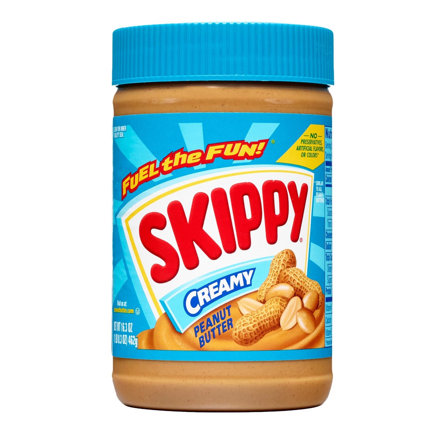 SKIPPY Peanut Butter, Creamy, 7g Protein, 16.3 Ounce, Pack of 12