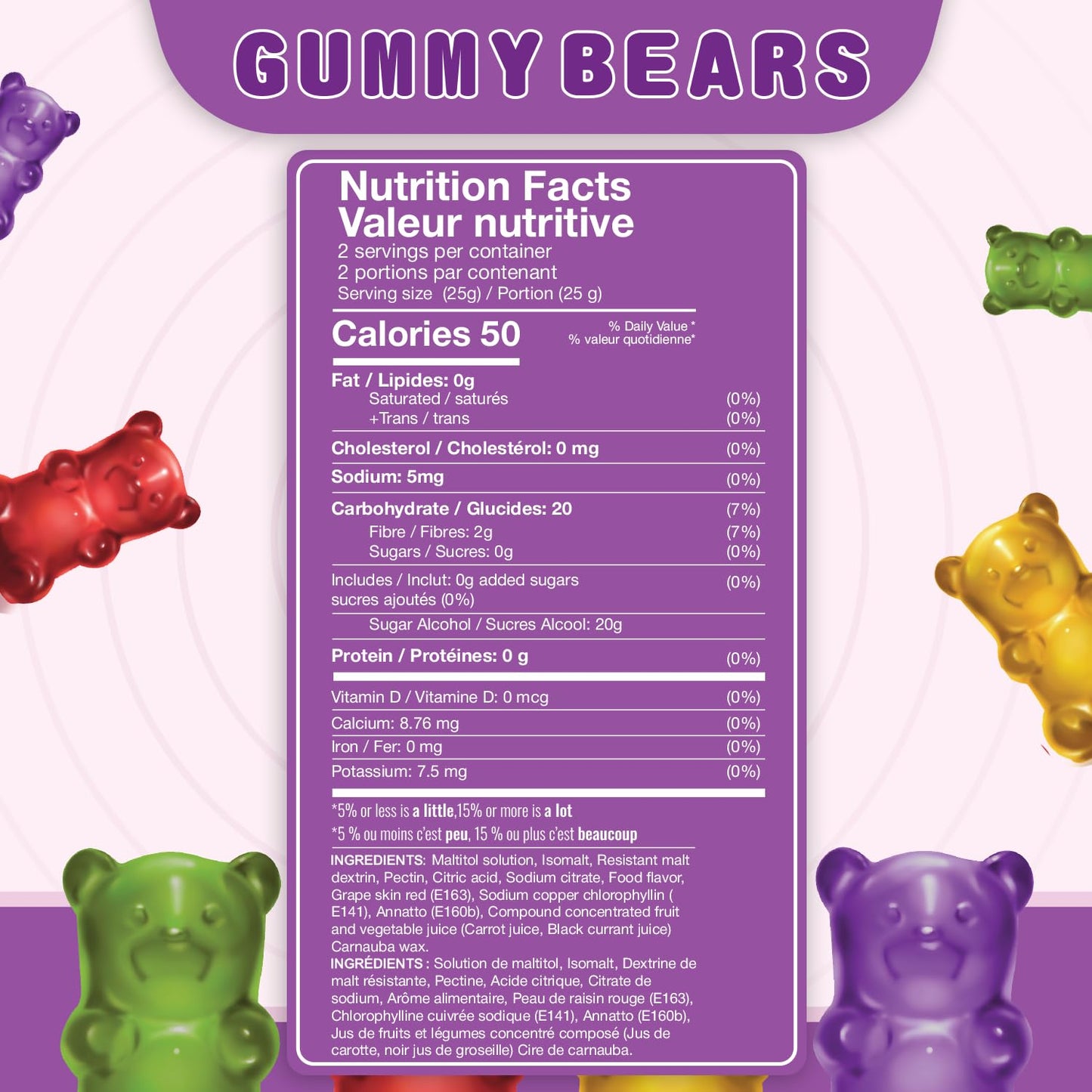 Sugar-Free Gummy Bears - Keto-Friendly Candy with Assorted Fruit Flavors Keto Snacks, Vegan, Gluten-Free, Low Carb, and Sugar-Fr