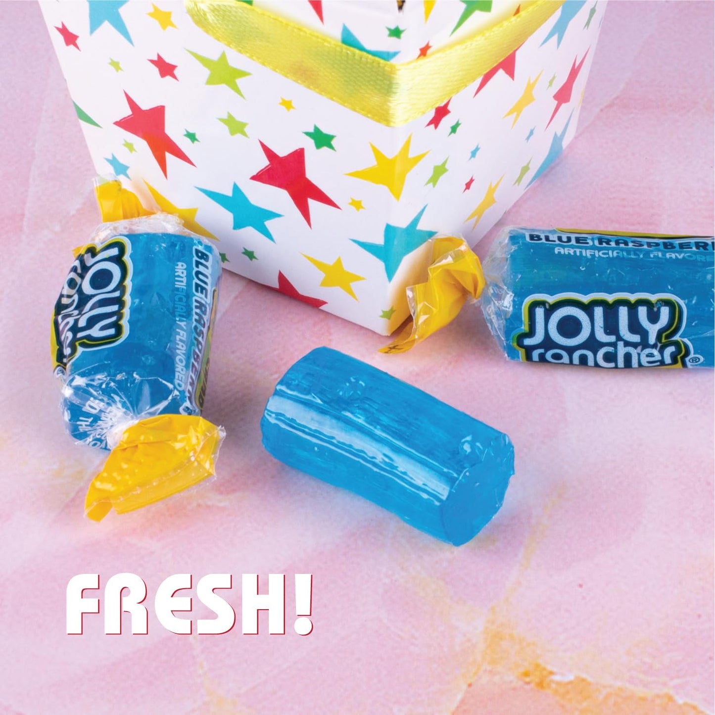 Jolly Ranchers Hard Candy Blue Raspberry - 1.5 lb Fruit Flavored Made with Real Juice for Halloween Candy - Gluten Free Hard Can