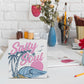 Retro Summer Decor, Beach Vibes Summer Decorations, Salty Soul Coastal Beachy Room Wood Sign For Desk Table Shelf 5 X 5 Inches