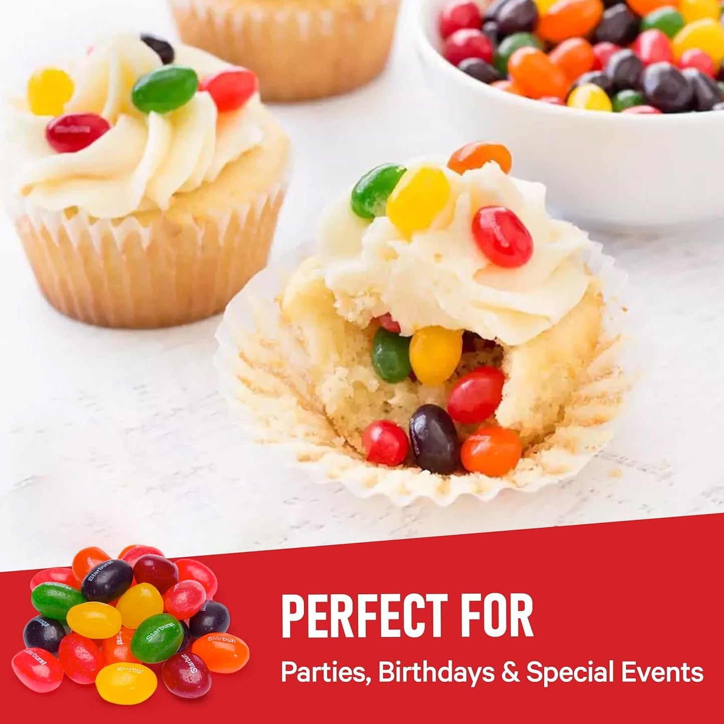Smiling Sweets Original Starburst Jelly Beans Flavors, Fun To Share With Friends And Family, Ideal For All Holidays And Any Time