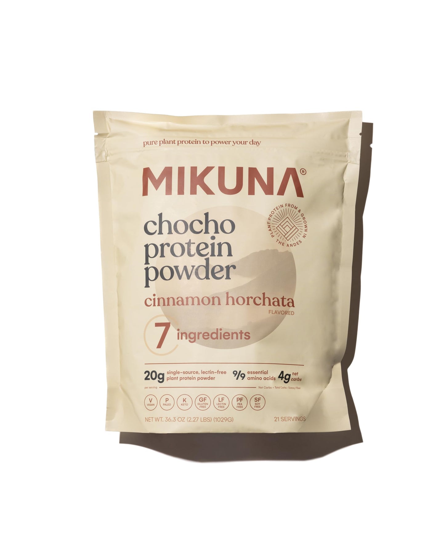 Mikuna Chocho Superfood Protein, Plant-Based Protein Powder - Vegan, Gluten Free, 3g Net Carbs or Less, and Bioavailable, Non-Is