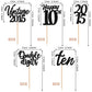 ZHUOWEISM 30PCS Cupcake Toppers for 10th Birthday Party Decorations, Black