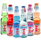 UNHA'S ASIAN SNACK BOX Ramune Japanese Marble Soda Variety Pack - Multiple Flavors - Original, Strawberry, Blueberry, Melon, Lyc
