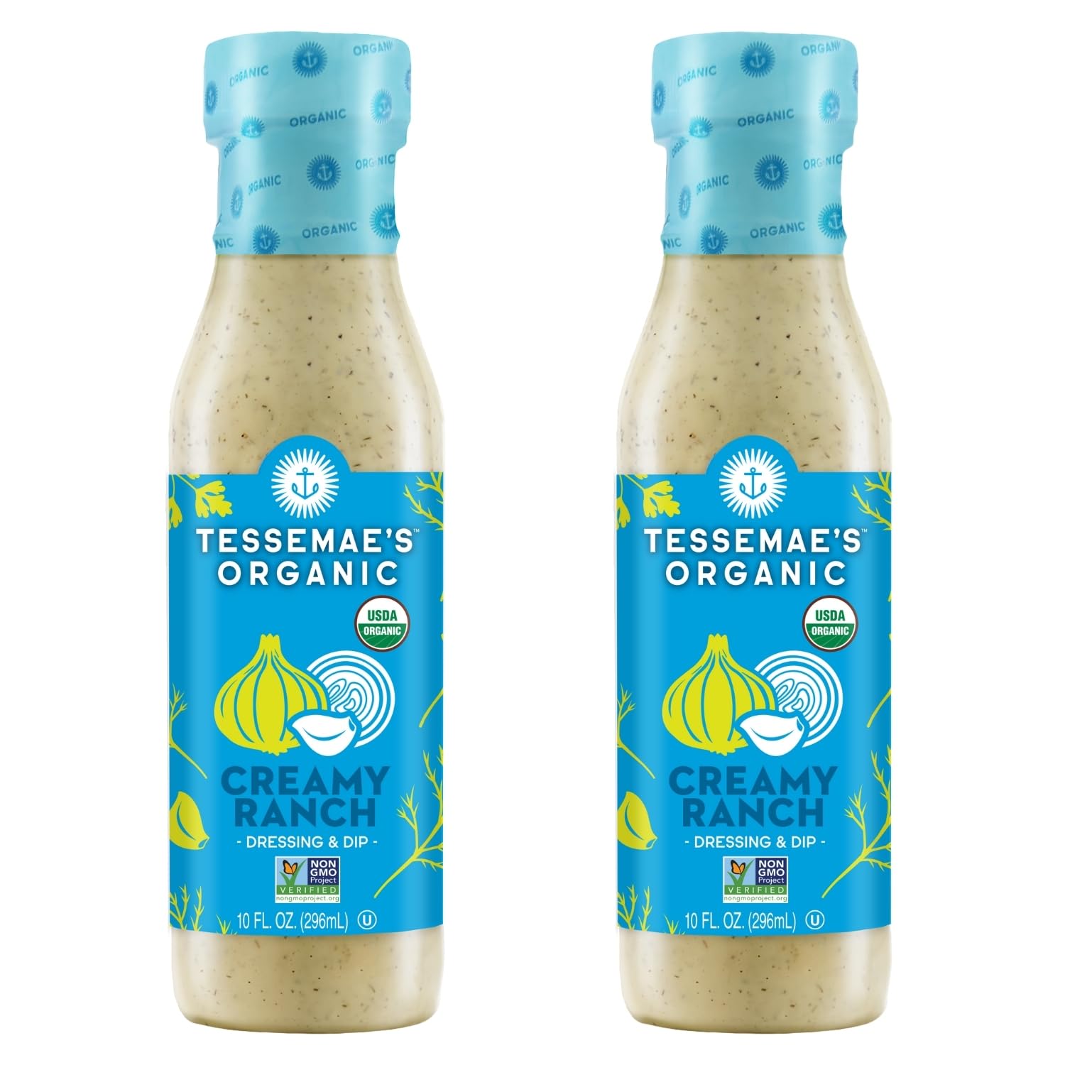 Tessemae's All Natural Salad Dressing 2-Pack (Organic Creamy Ranch)