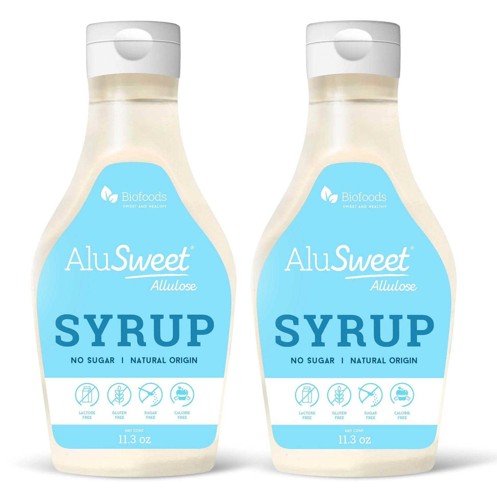 Biofoods Alusweet Allulose Syrup Sugar Free Liquid Sweetener - 11 Fl Oz (Pack of 2), Low Carb, Keto Friendly, Non-GMO, Vegan