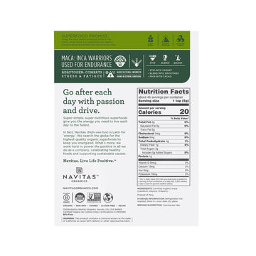 Navitas Organics Maca Powder, Organic, Non-GMO, 8 oz Bag