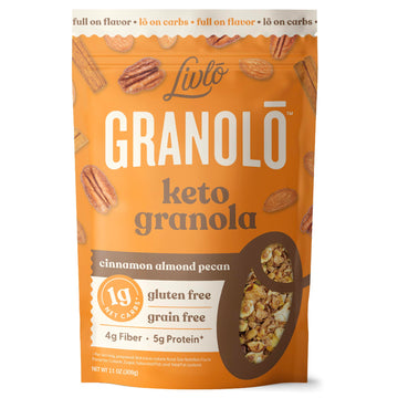 Livlo Keto Nut Granola Cereal - Grain Free & Gluten Free - 1G Net Carbs - Keto Friendly Low Carb Healthy Snack - Paleo & Diabeti