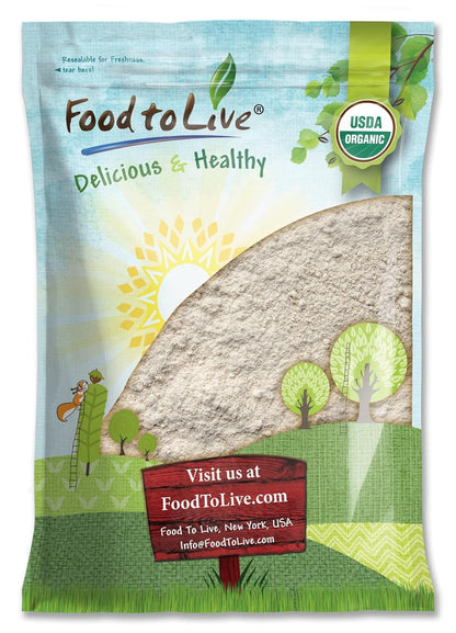 Food to Live Organic Amaranth Flour, 16 Pounds - Non-GMO, Fine Meal, Whole Grain Flour, Stone-Ground, Kosher, Vegan, Bulk Powder