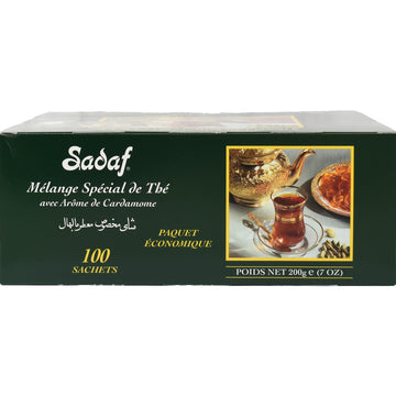 Sadaf Cardamom Tea Bags  Special Blend Cardamom Ceylon Black Tea  Quicktea Product Harvested In Sri Lanka  100 Bags (Pack Of 1)