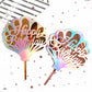 Double Layer Shining Shell Shape Happy Birthday Cake Topper,Dreamlike Ocean Shell Themed Cake Decoration For Girls Birthday,Summ