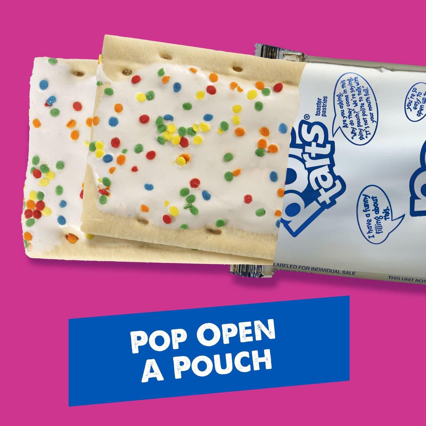 Pop-Tarts Breakfast Toaster Pastries, Frosted Confetti Cupcake (96 Pop-Tarts)
