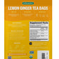 Fgo Organic Lemon Ginger Tea, Eco-Conscious Tea Bags, 100 Count, Packaging May Vary (Pack Of 1)