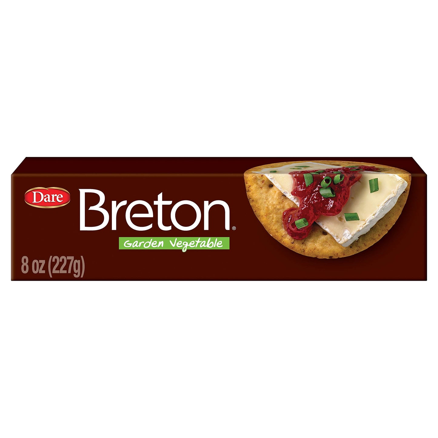 Dare Breton Crackers 8 Box Healthy Snacks, Garden Vegetable 96 Ounce (Pack of 12)