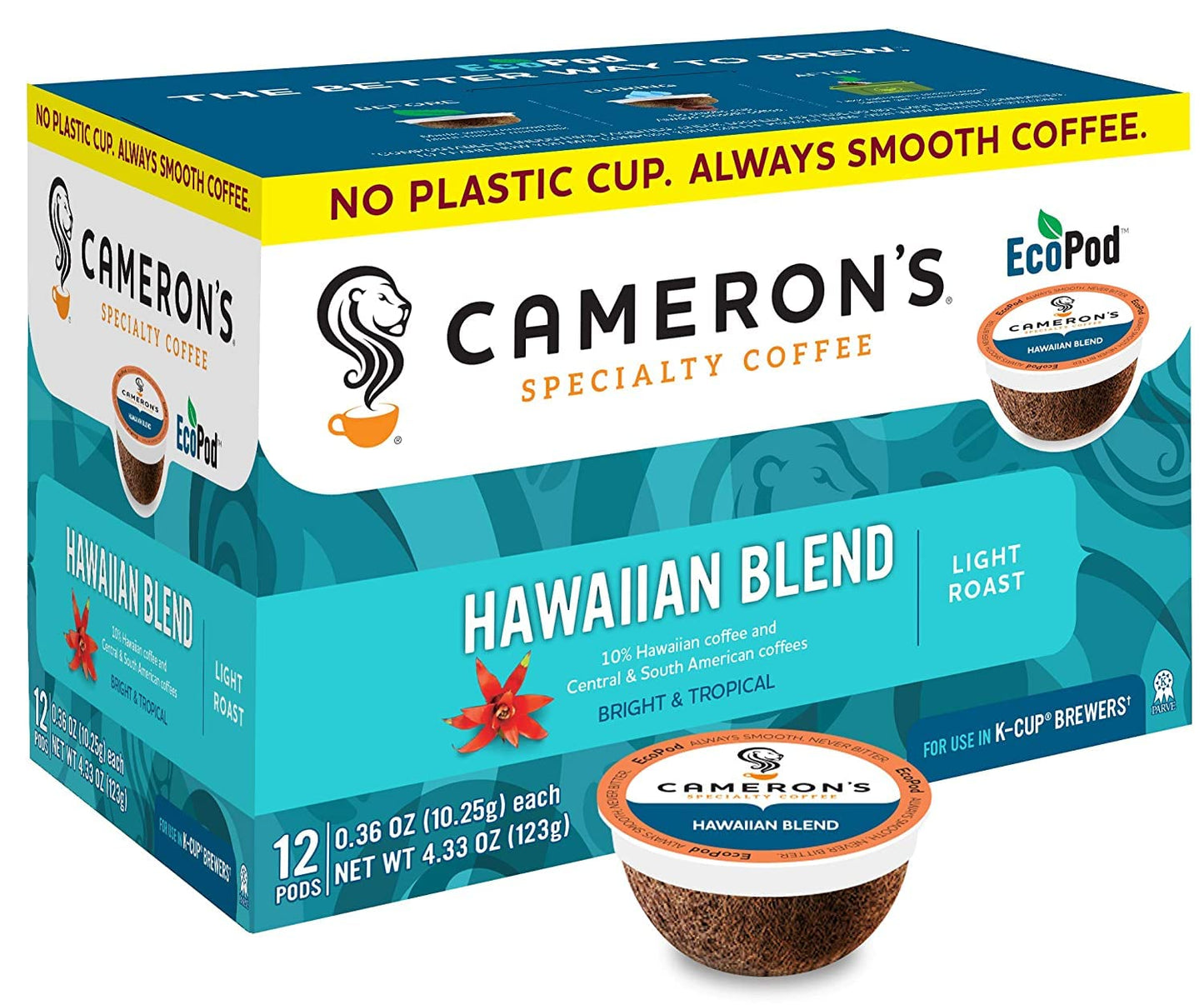 Camerons Coffee Single Serve Pods, Hawaiian Coffee Blend, 24 Count (Pack Of 4)