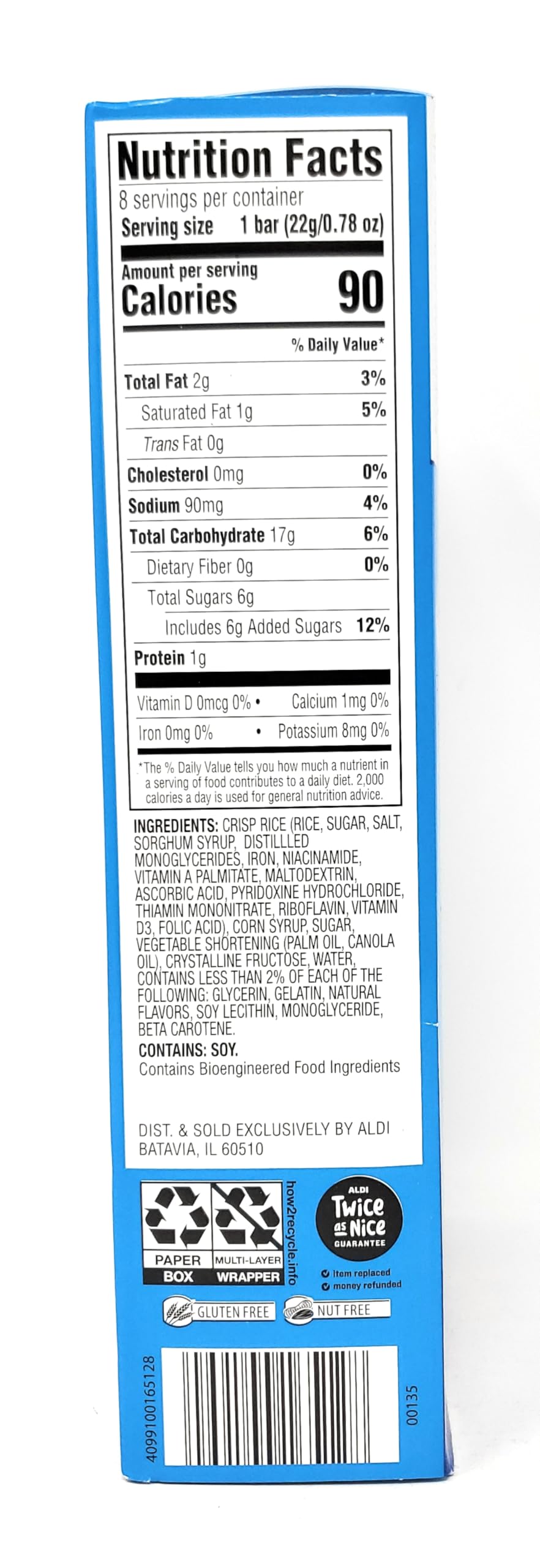 Crispy Rice Treats Marshmallow Squares, Gluten Free, No Artificial Flavors, No High Fructose Corn Syrup, 8 Bars, 6.2 Oz/176G (Pa
